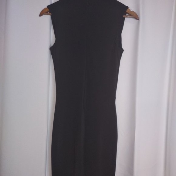 VA VA VOOM Black spandex dress with beaded lace on neck and chest size S - Picture 8 of 8